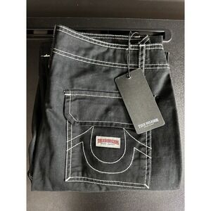 True Religion Jet Black Cargo Pants Men's Size 36 $159 197516311178 Trendy Urban